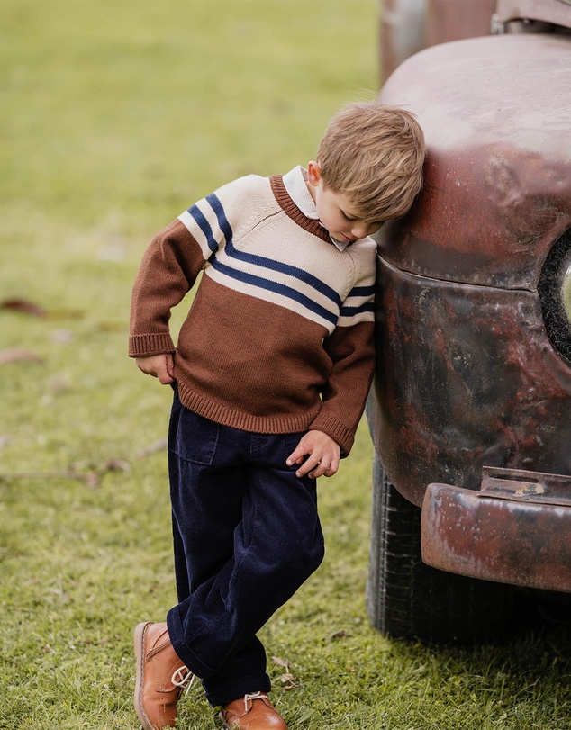 Bebe by Minihaha - Jake Navy Pull On Pants - Kids