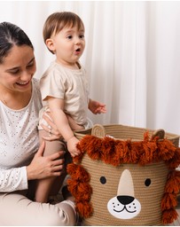 Living Textiles - Cotton Rope Animal Hamper - Lion