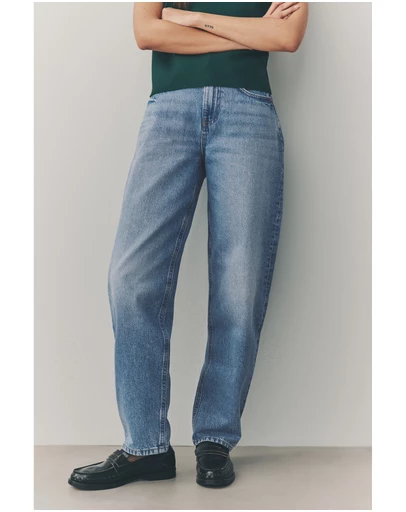 NEXT - 100% Cotton Barrel Leg Jeans