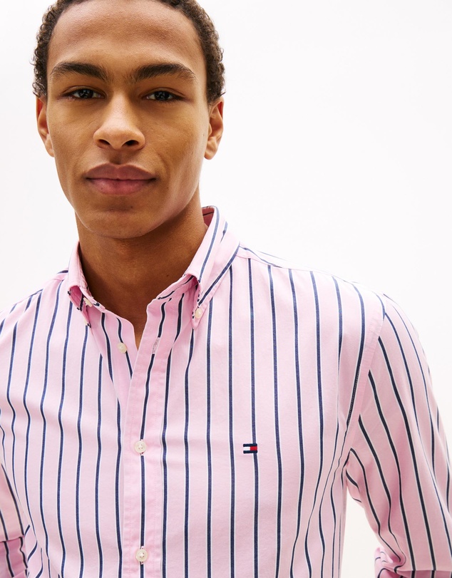 Tommy Hilfiger - TH Flex Regular Fit Stripe Poplin Shirt