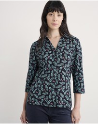 Seasalt - Seasalt Cornwall Navy Wavecrest Shirt