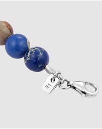 Kuzzoi - ICONIC EXCLUSIVE - Necklace Male Skull Blue Agate 925 Sterling Silver