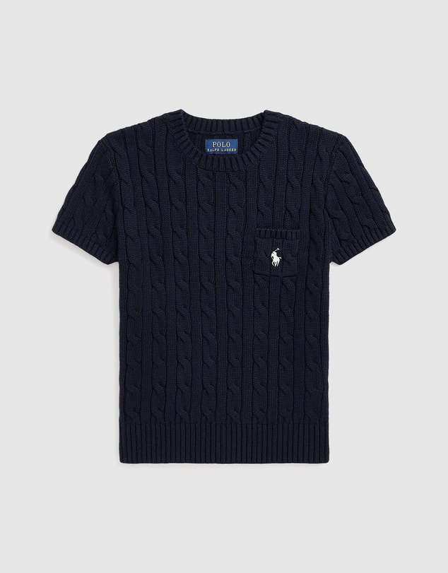 Polo Ralph Lauren - Cable-Knit Cotton Short-Sleeve Sweater