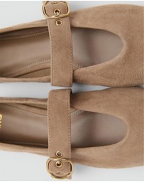 M.N.G - Suede Leather Ballet Flats