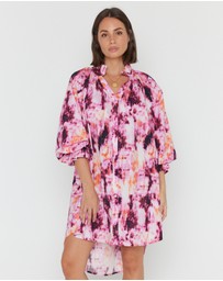 ALEXANDRA - Ollie Dress Pink Textured Print
