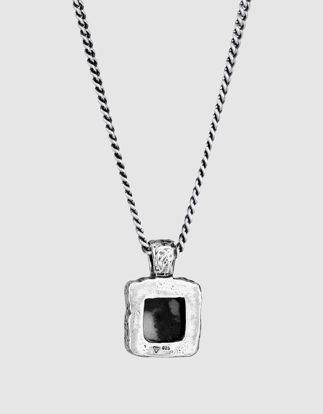 Haze & Glory - ICONIC EXCLUSIVE - Necklace Men Black Palm Onyx 925 Sterling Silver