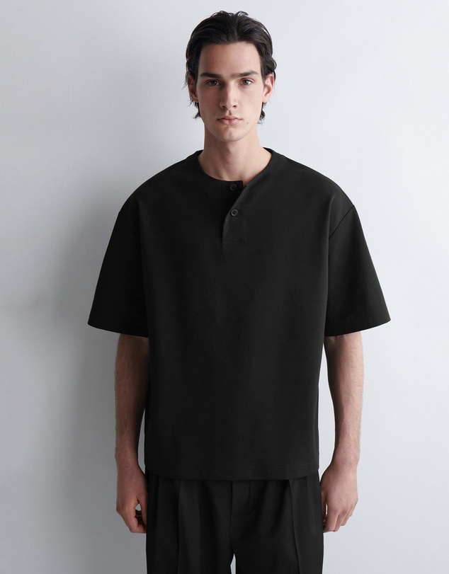 COS - Oversized Cotton-Jersey Henley