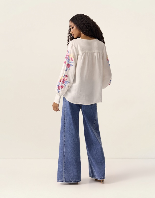 MOS The Label - Tulip Embroidery Blouse