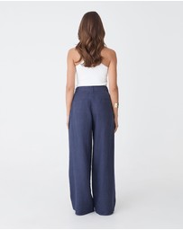 Forcast - Ami Wide Leg Linen Pants
