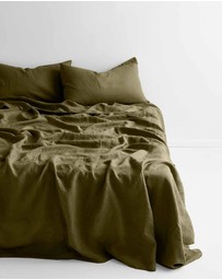 Aura Home - Emile Linen Flat Sheet