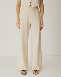 Atmos&Here - Nima Linen Blend Tailored Pants