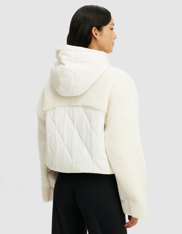 Cotton On Body Active - Sherpa Quilted Hooded Jacket