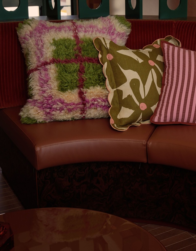 Mosey Me - Plaid Shag Cushion
