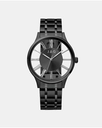 Jag - Gerroa Mens Black Dial 43mm Silver Watch