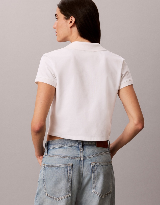 Calvin Klein Jeans - Cooling Jersey Cropped Polo Shirt