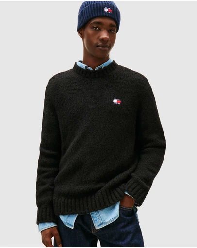 Tommy Jeans - Regular Cosy Texture Badge Sweater