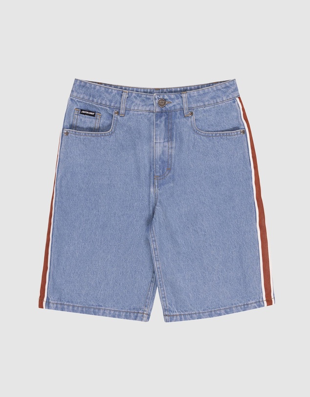 Santa Cruz - Fisheye Strip Jean Shorts - Teens
