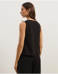 Atmos&Here - Lunet Statement Bow V-Neck Top