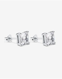 Michael Hill - 7mm Princess Cubic Zirconia Stud Earrings in Sterling Silver