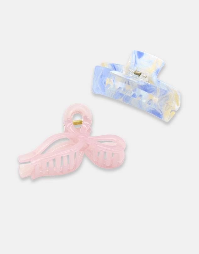 Morgan & Taylor - Delphie Hair Claw Set in Pink