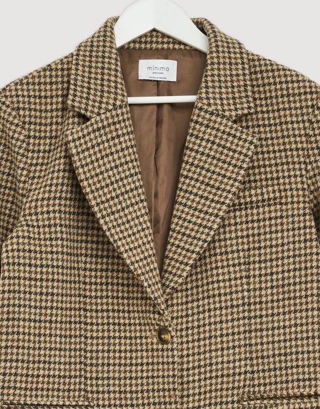 Revibe - Repaired Minima Esenciales Desi Wool Blazer - Brand Sizing-12