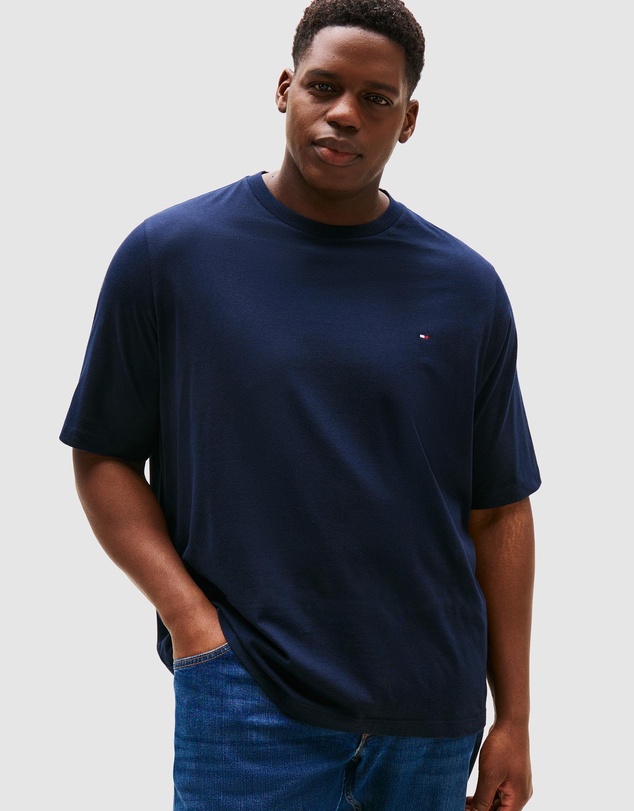Tommy Hilfiger - Big & Tall Flag Embroidery Crew Neck T-Shirt
