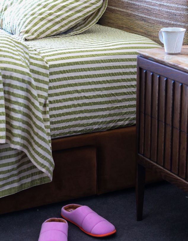 Mosey Me - Seersucker Stripe Fitted Sheet