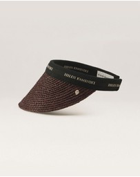 Helen Kaminski - Bianca 8 Raffia Logo Visor