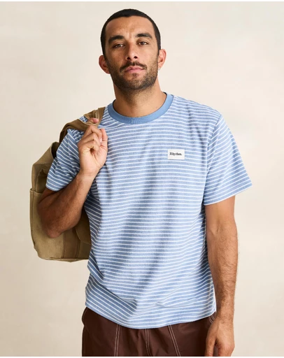 Rhythm - Vintage Terry Stripe SS T-Shirt