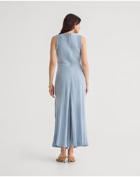 Oxford - Camilla Cupro Lace Trim Dress