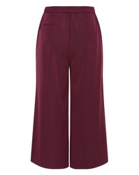 City Chic - Plus size Cora Blue Stripe Belted Pant - berry