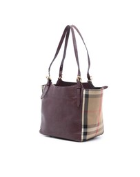 Pre-Loved by Azura Reborn - Pre-Loved Small Leather and House Check Canvas Canterbury Tote