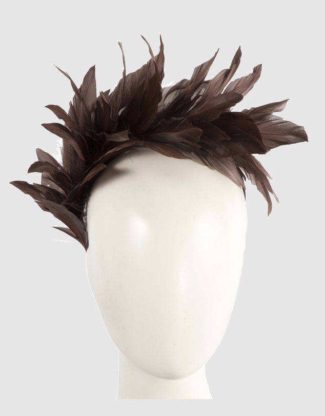Max Alexander - Modern Brown Racing Fascinator