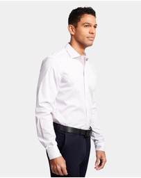 Brooksfield - Two-Tone Print Reg Fit Business Shirt