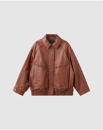 M.N.G - Oversize Leather Biker