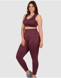 B Free Intimate Apparel - Double Racer Seamless Padded Sports Bra (B-C-D-DD-E-F-G-H) Cup