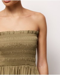 AERE - Aminta Strapless Midi Dress