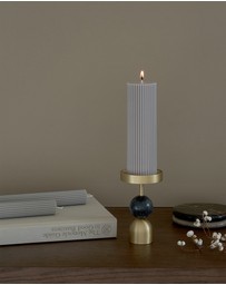 Black Blaze - Wide Column Pillar Candle