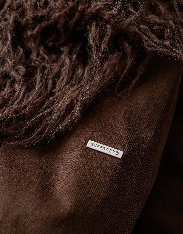 Superdry - Faux Fur Lined Longline Afghan Coat