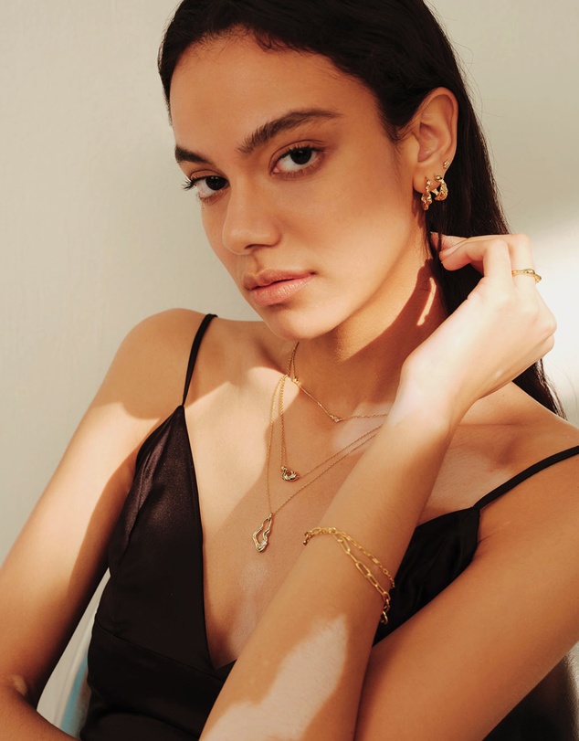 Ania Haie - Ania Haie Gold Twisted Wave Hoop Earrings