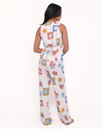 Petal & Pup - Amicia Wide Leg Pant - Tulip Stamp