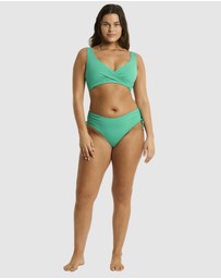 Sea Level Australia - Essentials Edit Cross Front Multifit Bra Top Evergreen
