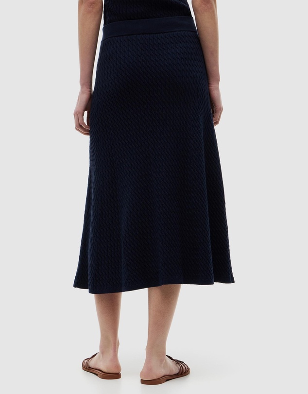 Tommy Hilfiger - Fine Cable Knit Midi A-Line Skirt