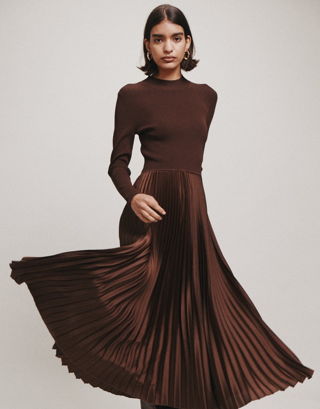 mixed media long sleeve dress And Now This Women's Mixed Media A-Line Long-Sleeve Dress, Created for  Macy's