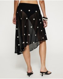 Lover - Andie Polka Dot Asymmetric Skirt