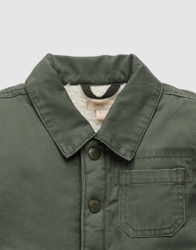 Purebaby - Sueded Sherpa Jacket -Kids-Babies