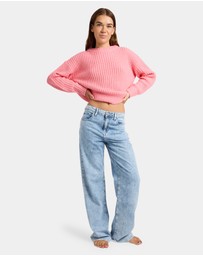 Roxy - Womens Dawn Patrol Mid Sunbleached Denim Jeans