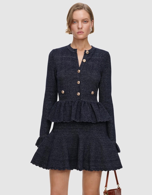 Self Portrait - Textured Knit Mini Dress