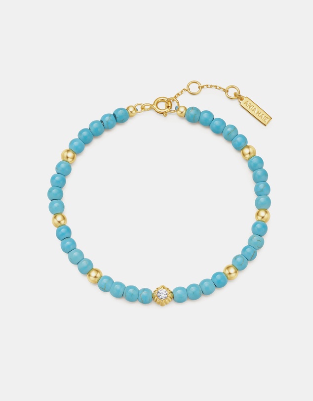 Ania Haie - Ania Haie Gold Lab Created Turquoise Bracelet