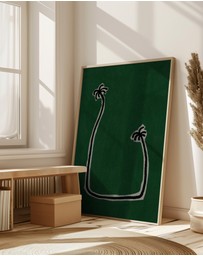 Olive et Oriel - Soul Bound - Green by Shatha Al Dafai Art Print